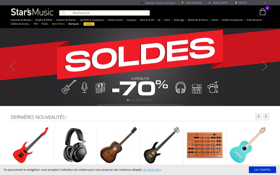 Stars music | Instruments de musique et matériel studio, sono, dj Star’s Music