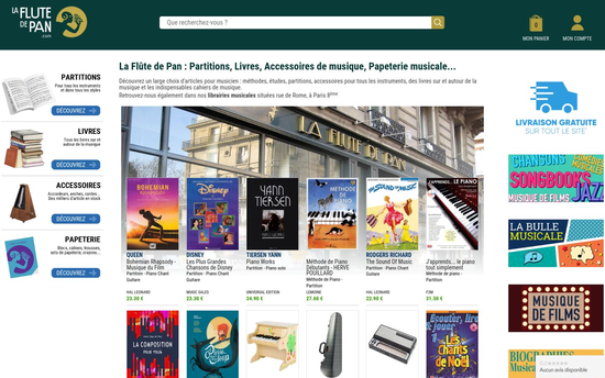 Laflutede­pan | La Flûte de Pan Librairie musicale, Partition, Livre, Accessoire