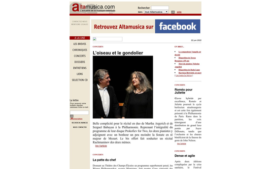 ALTAMUSICA | L’actualité internationale de la musique classique