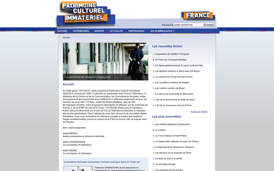 Pat­rimoinevivantde­lafran­ce | Patrimoine culturel immatériel