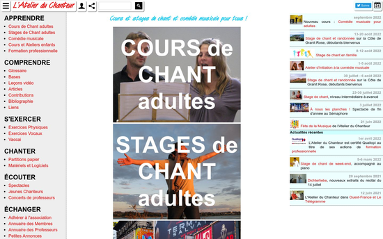 Chanteur | L&rsquo;Atelier du Chanteur  Cours et stages de chant  Votre professeur de chant en ligne !