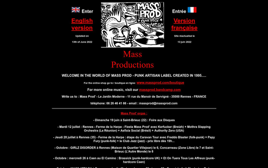 Massprod | MASS PRODUCTIONS