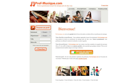 Prof musique | Petites annonces gratuites de professeurs de musique dans votre ville. Trouvez un cours ou une leçon de musique dans votre ville.