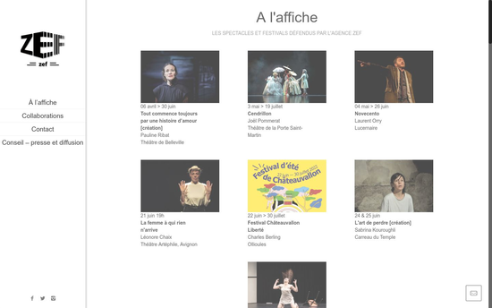 Zef bureau | Les spectacles, concerts, expositions et festivals défendus par l’agence Zef