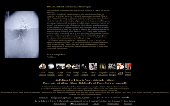 Chambre claire | Pinhole Stnop Photos de Paris Lomographie par Catherine Heyman et chants rvolutionnaires